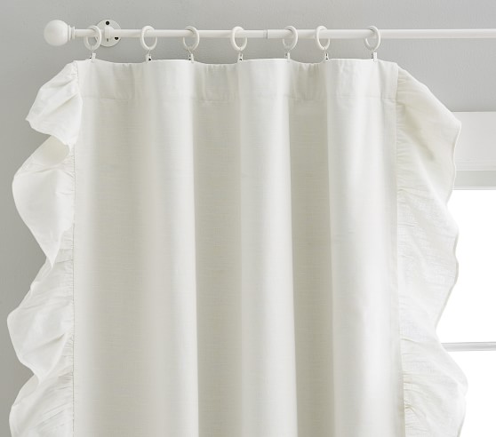 Evelyn Ruffle Border Blackout Curtain Panel | Pottery Barn Kids