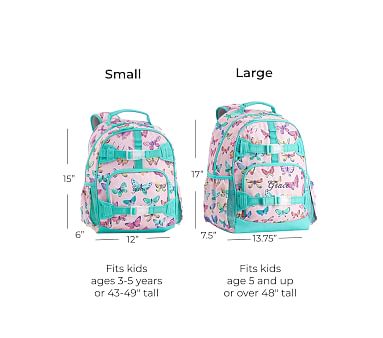 Mackenzie Pink Rainbow Butterflies Backpacks | Pottery Barn Kids