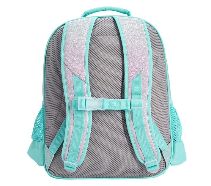 Mackenzie Aqua Sky Ombre Sparkle Glitter Backpacks | Pottery Barn Kids