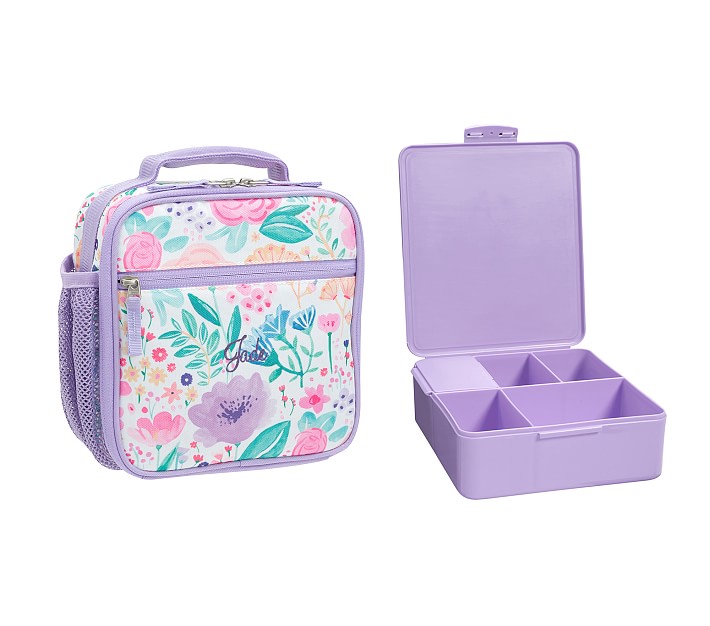 Mackenzie Lavender Floral Blooms Backpack & Lunch Bundle, Set of 3