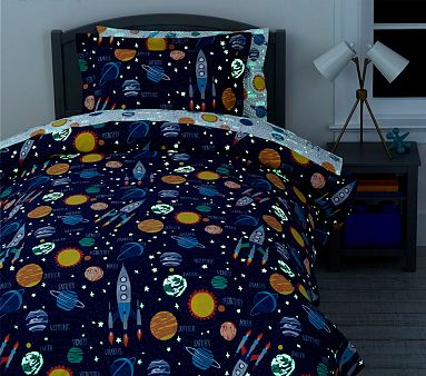 Solar System Glow-in-the-Dark Duvet Cover & Shams | Pottery Barn Kids