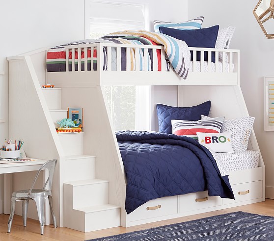 Collins Single-Over-Double Stair Bunk Bed | Pottery Barn Kids