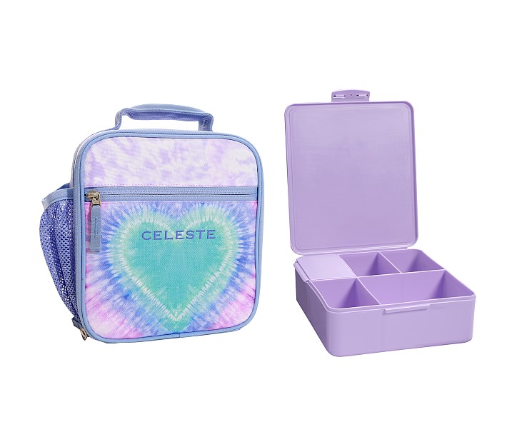 Mackenzie Lavender Heart Tie-Dye Backpack & Lunch Bundle, Set of 3