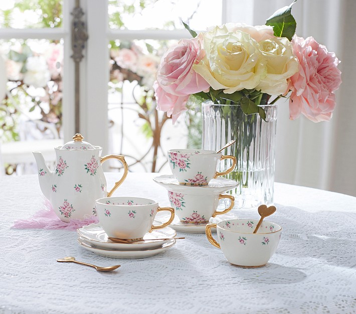 LoveShackFancy Floral Tea Party Set Pottery Barn Kids LoveShackFancy Floral Tea Party Set Pottery Barn Kids