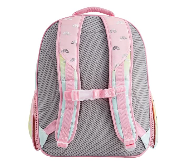 Mackenzie Pink Ombre Silver Foil Rainbows Backpacks | Pottery Barn Kids