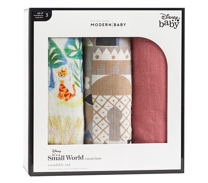 Disney Small World Modern Swaddle Pottery Barn Kids