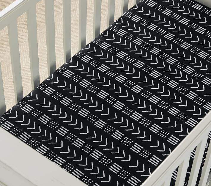 Mudcloth Organic Muslin Crib Fitted Sheet Pottery Barn Kids