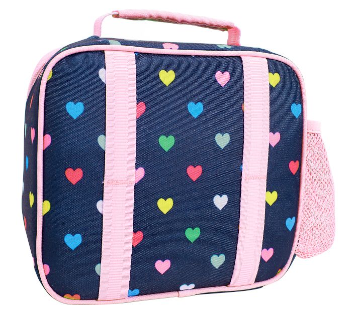 Mackenzie Navy Pink Multi Hearts Lunch Boxes
