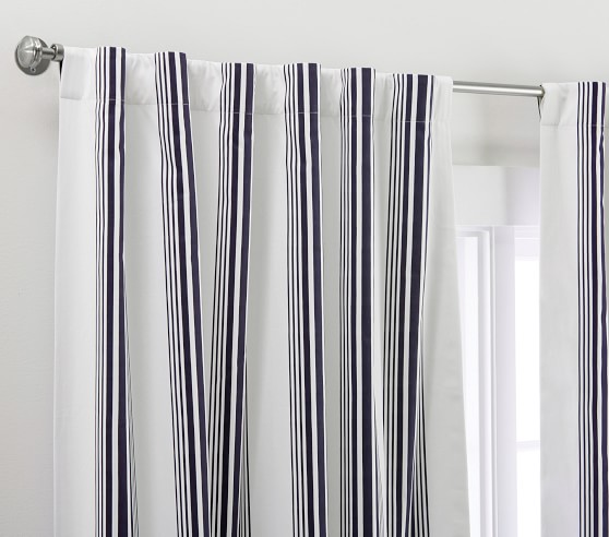 Ian Classic Stripe Blackout Curtain | Pottery Barn Kids