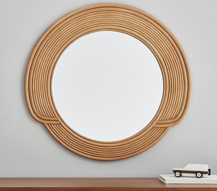 Natural Rope Small Round Mirrors, Set of 2