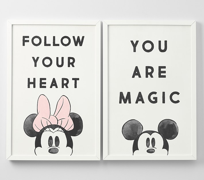 Mickey Mouse Printable Wall Art, Set of 3, Nursery Print, Digital Download,  Minimalist, Home Decor. Inspirational Quote , Black and White 