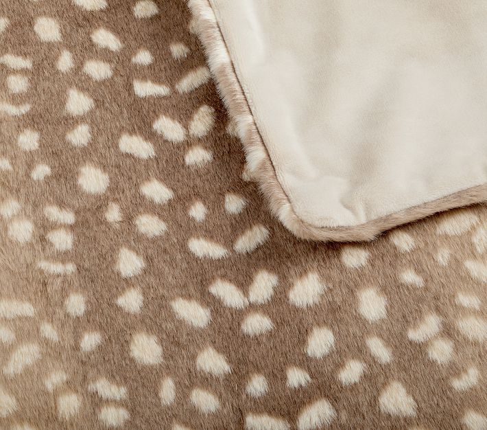 Fawn FauxFur Baby Blanket Pottery Barn Kids