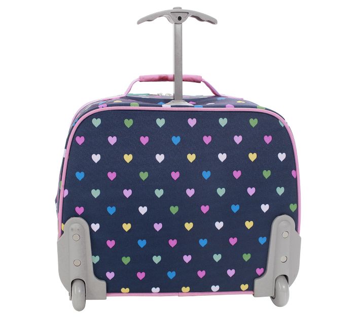 Mackenzie Navy Multi Hearts Hard-Sided Spinner Luggage