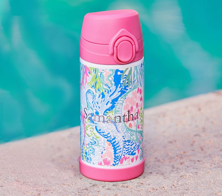 Mermaid Personalized With Name Kids Water Bottle Tumblers