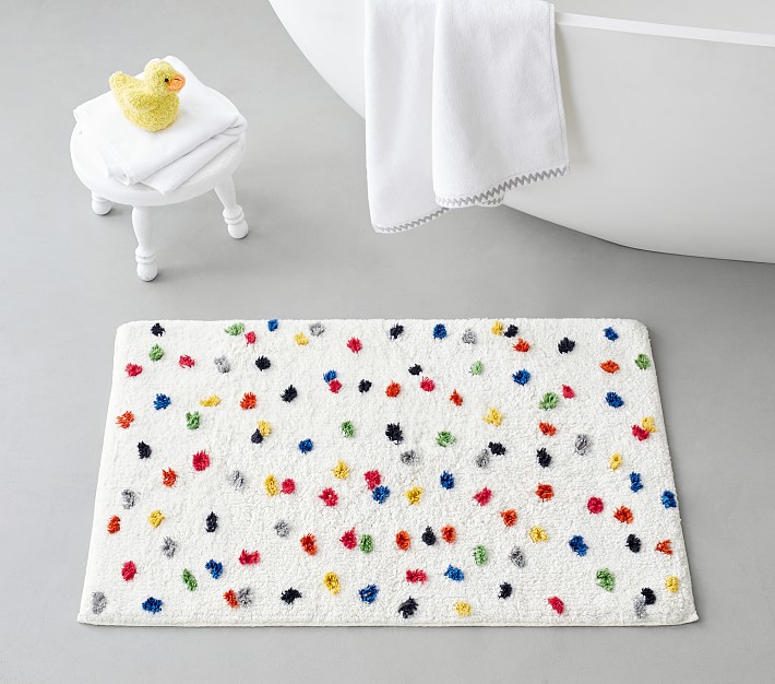 Flecked Dot Bath Mat Pottery Barn Kids