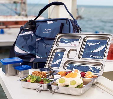 Blue Shark Planet Box Lunch Boxes, Food Storage