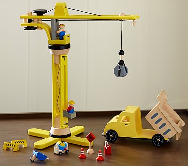 Toy Construction Crane & Dump Truck | Pottery Barn Kids