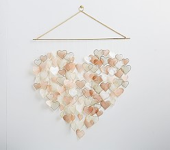 Capiz Heart Wall Hanging