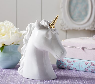 Kids Ceramic Unicorn Piggy Money Coin Saving Box Bank Paint Gift