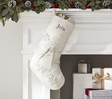 Pottery Barn Santa airplane Ethan Christmas Stocking 9