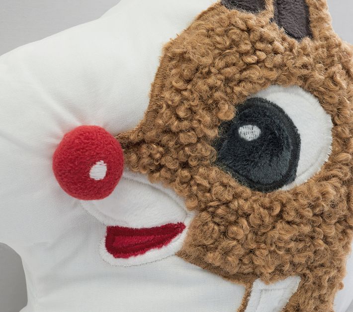 Rudolph® Shaped LightUp Pillow Pottery Barn Kids