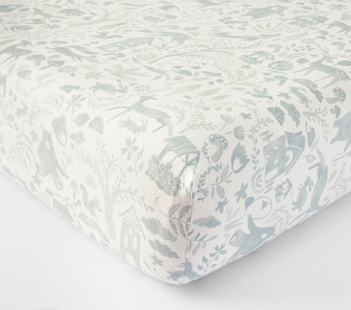 Rifle Paper Co. Bramble Fields Organic Crib Fitted Sheet