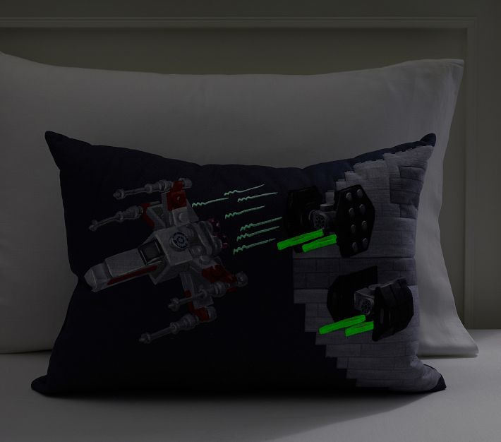 LEGO® Star Wars™ Ship Fight Glow-in-the-Dark Lumbar Pillow