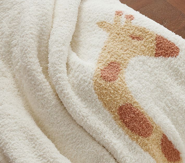 Fuzzy Giraffe Baby Blanket Pottery Barn Kids