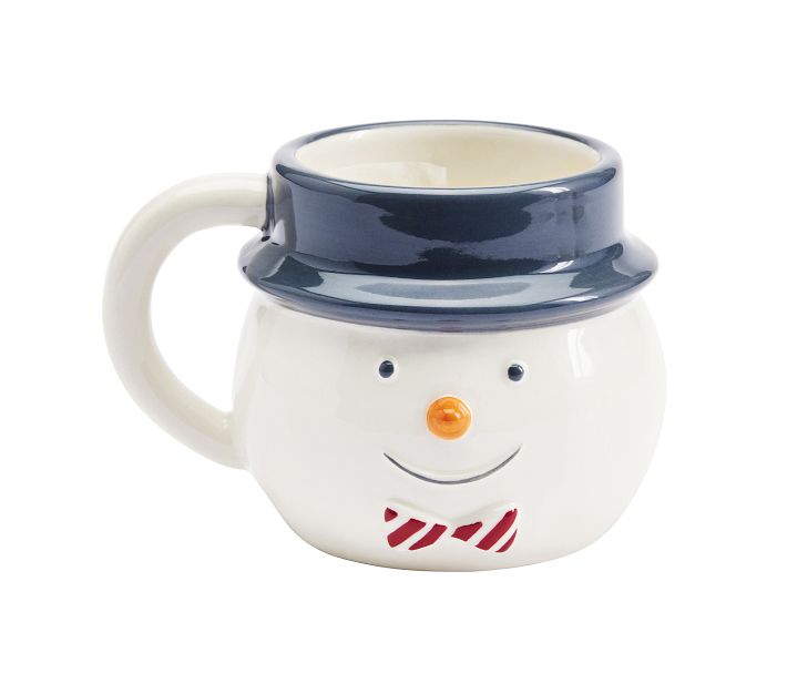 Snowman Shaped Kid Mugs, Set of 4 Pottery Barn Kids