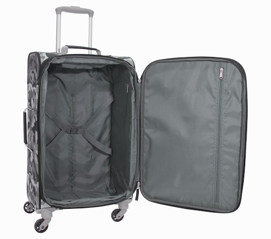 Mackenzie Gray Classic Camo Reflective Spinner Luggage | Pottery Barn Kids