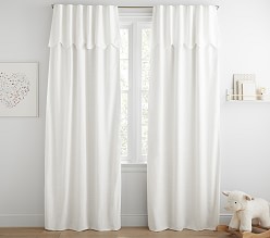 Evelyn Linen Scallop Valance Blackout Curtain