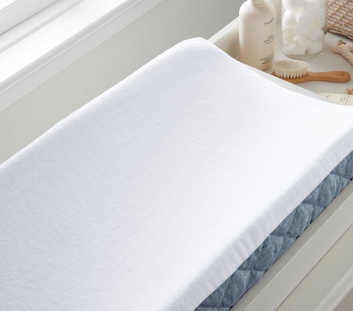 European Linen Terry Changing Pad Cover & Insert Pottery Barn Kids