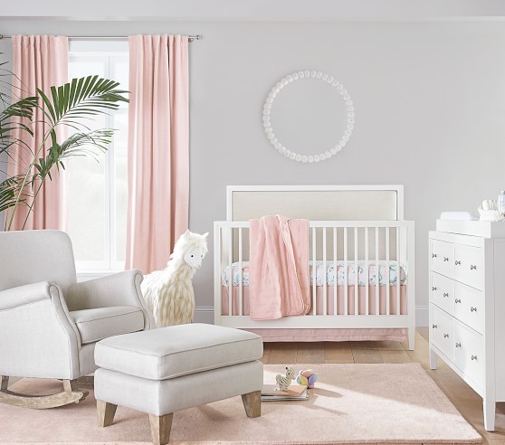 Parker Upholstered 3-in-1 Convertible Crib | Pottery Barn Kids