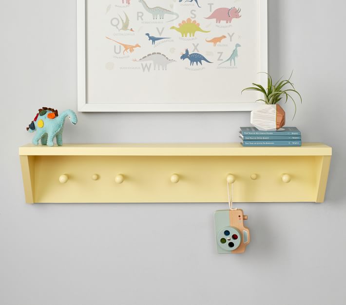 Scalloped Tiered Shelf with Hooks