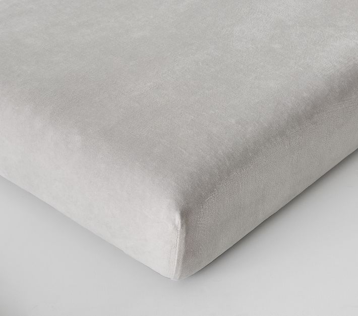 Velour Organic Crib Fitted Sheet | Pottery Barn Kids