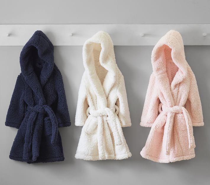 Solid Sherpa Robes Pottery Barn Kids