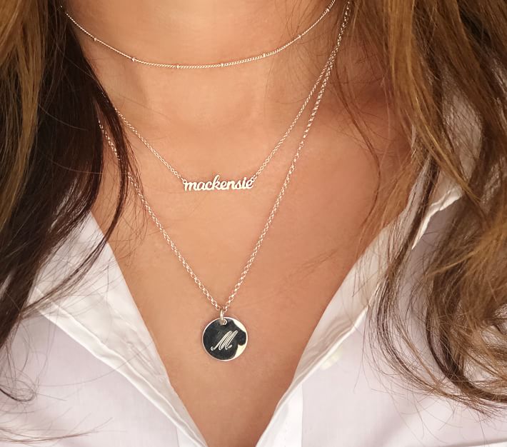 Children's name discount plate jewelry