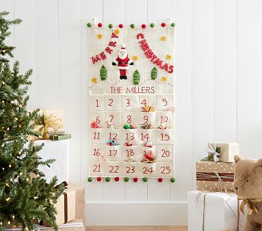 Classic Santa Felt Christmas Advent Calendar