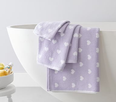 Heart Kids Bath Towel | Pottery Barn Kids