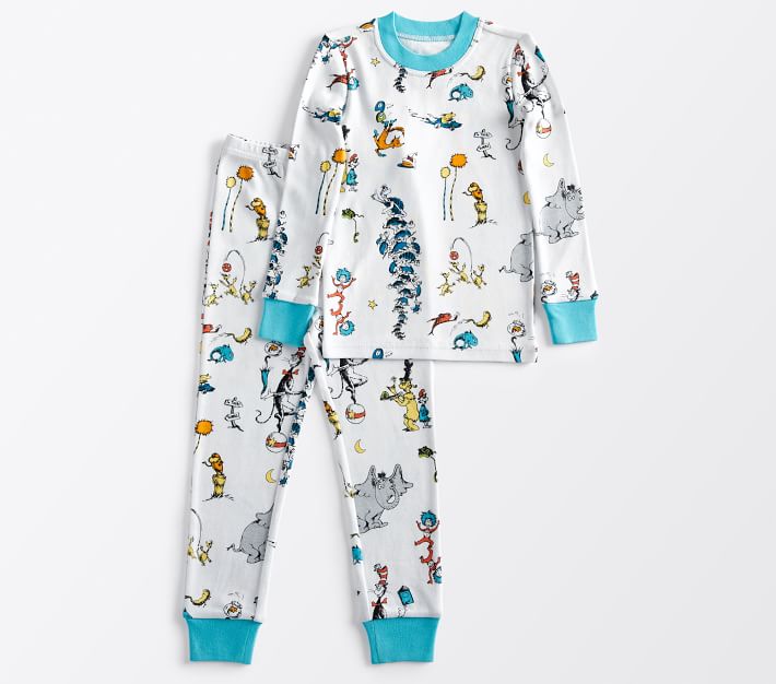 Girls dr seuss pajamas hot sale