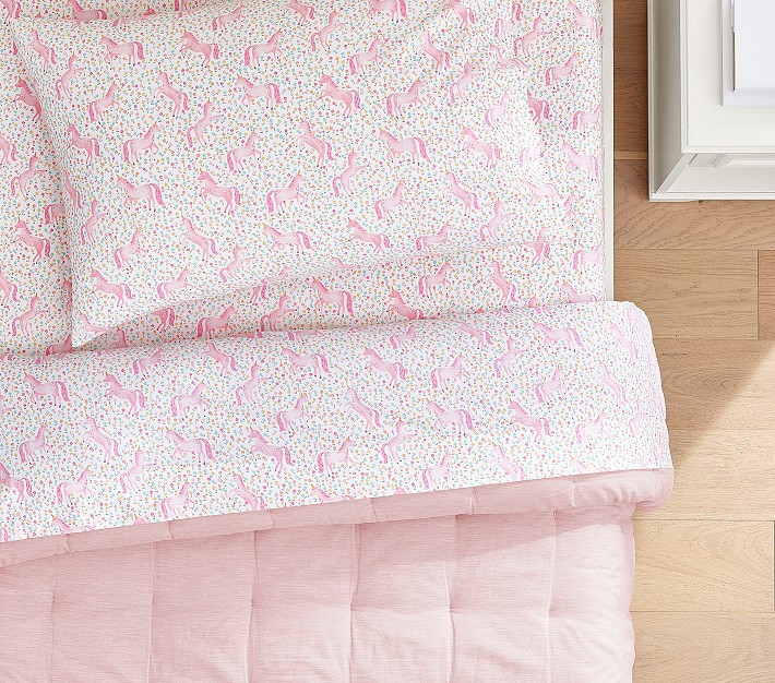 Cottage Unicorn Organic Sheet Set Pottery Barn Kids
