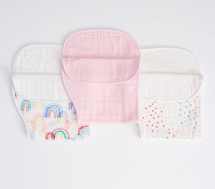 Organic Ella Muslin Burp Cloth Set | Pottery Barn Kids