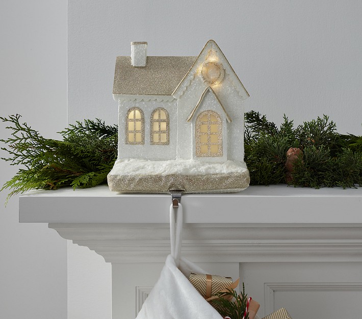 LightUp House Stocking Holder Pottery Barn Kids