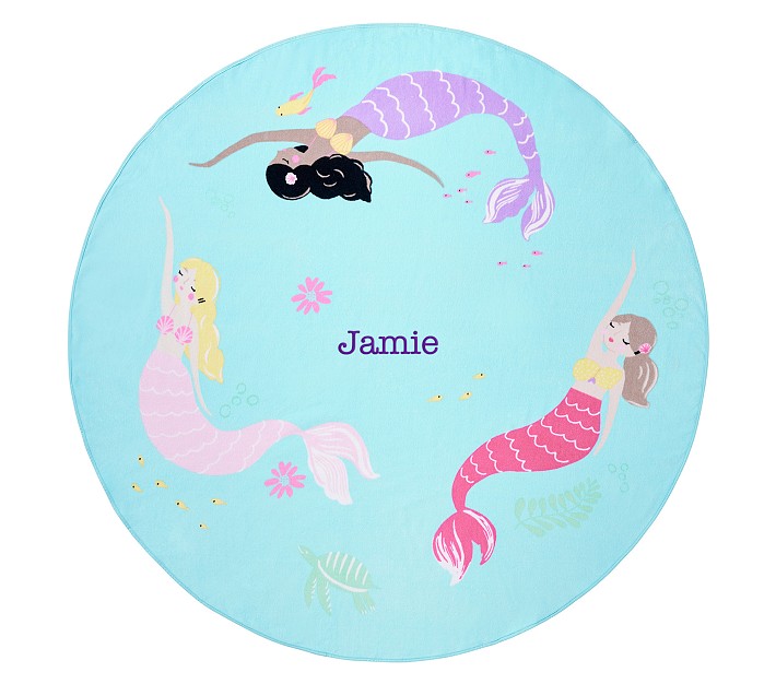 Mermaid Round Beach Towel