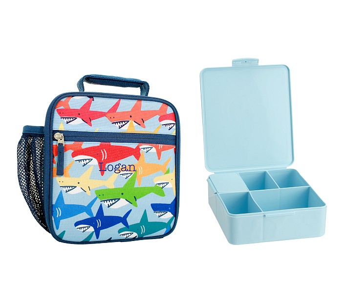 Pottery Barn Kids Sharks Mackenzie Classic Lunch Box Blue Navy Shark