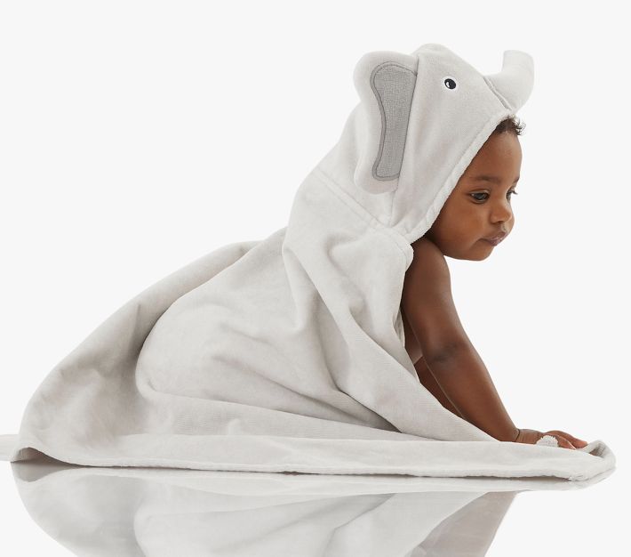 Elephant Hooded Baby Bath Wrap
