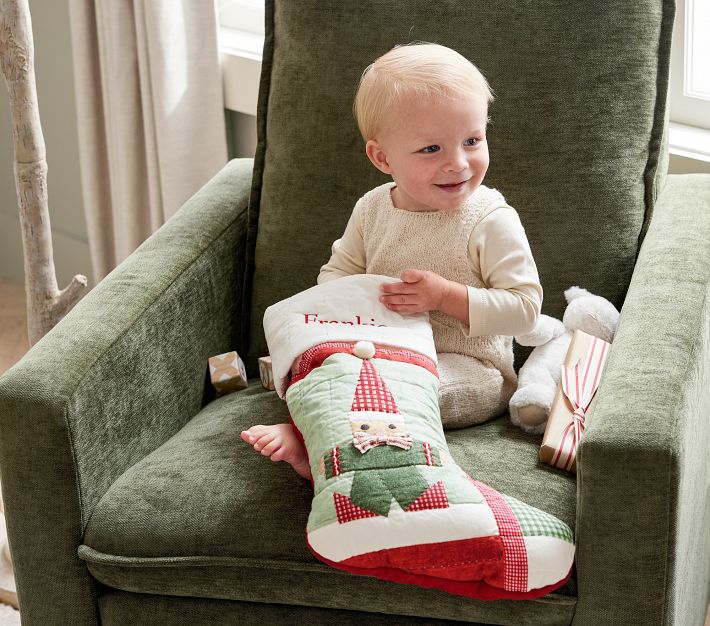 Elf Heirloom Quilted Christmas Stocking | Pottery Barn Kids