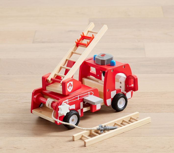 Wooden LightUp Fire Truck Emergency Vehicle Pottery Barn Kids