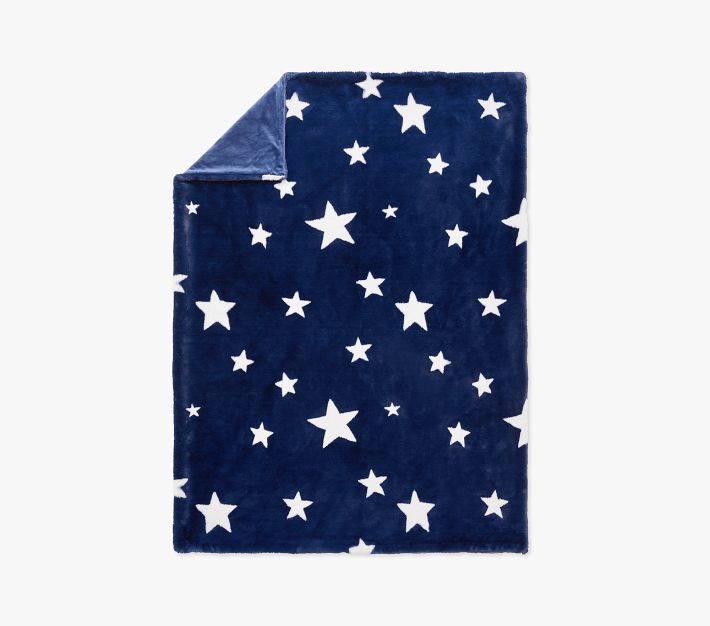 Star Faux Fur Kid Throw Blanket | Pottery Barn Kids