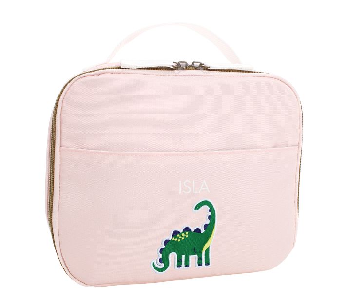 2 Pack Washable Reusable Paper Lunch Bags Insulated Dino Print 